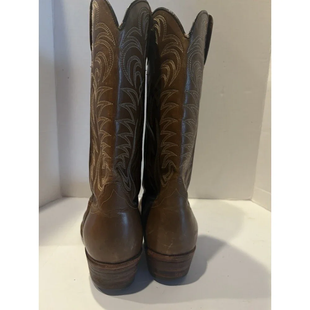 Vintage Dan Post Western Boots Men’s 9.5D Light Brown Leather